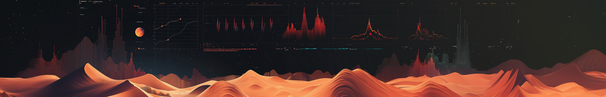desert sand with chart elements